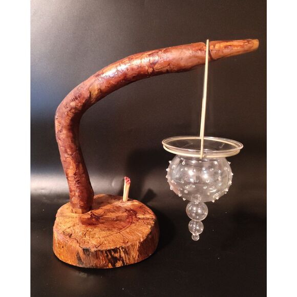 Handcrafted Live Oak & Dogwood Root, Rustic Candle Holder Indoor/Outdoor Decor - Picture 1 of 11